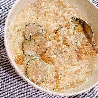 豆乳カレースープ冷やしうどん